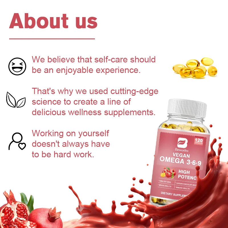 BEWORTHS Omega 3,6,9 Capsules rich in Fatty Acids Support Immune Health, Brain, Skin and Cardiovascular Health