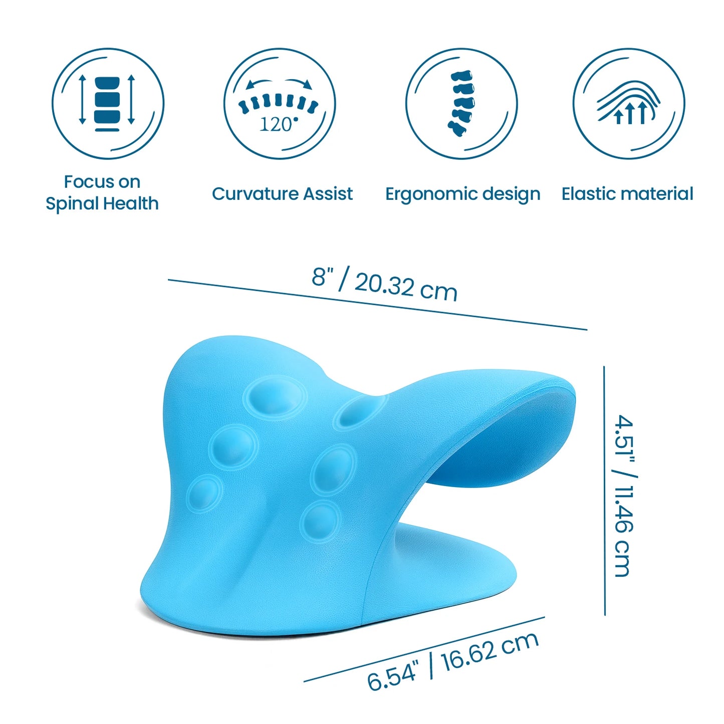 Neck and Shoulder Relaxer, Cervical Traction Device for TMJ Pain Relief and Cervical Spine Alignment, Chiropractic Pillow Neck S