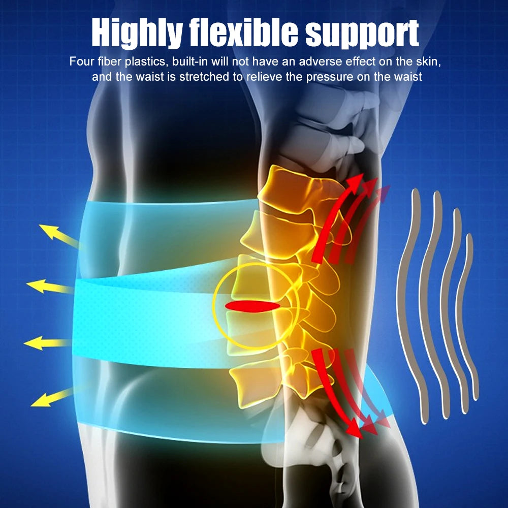 Tcare Double Pull Back Lumbar Support Belt Waist Orthopedic Corset Plus Spine Decompression Waist Trainer Brace Back Pain Relief