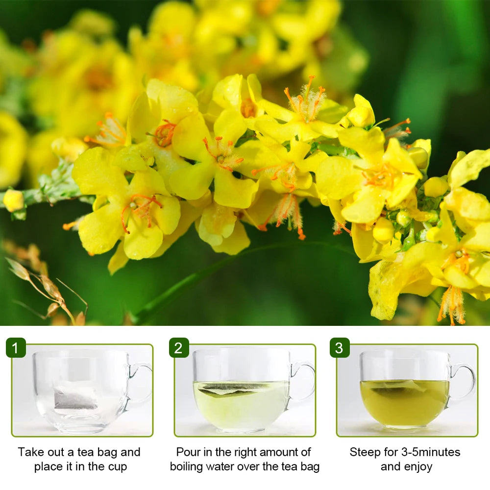 GPGP Greenpeople Herbal Mullein Leaf Tea Lung Cleansing Unobstructed Breathing Relieve Cough Detoxification Health Care