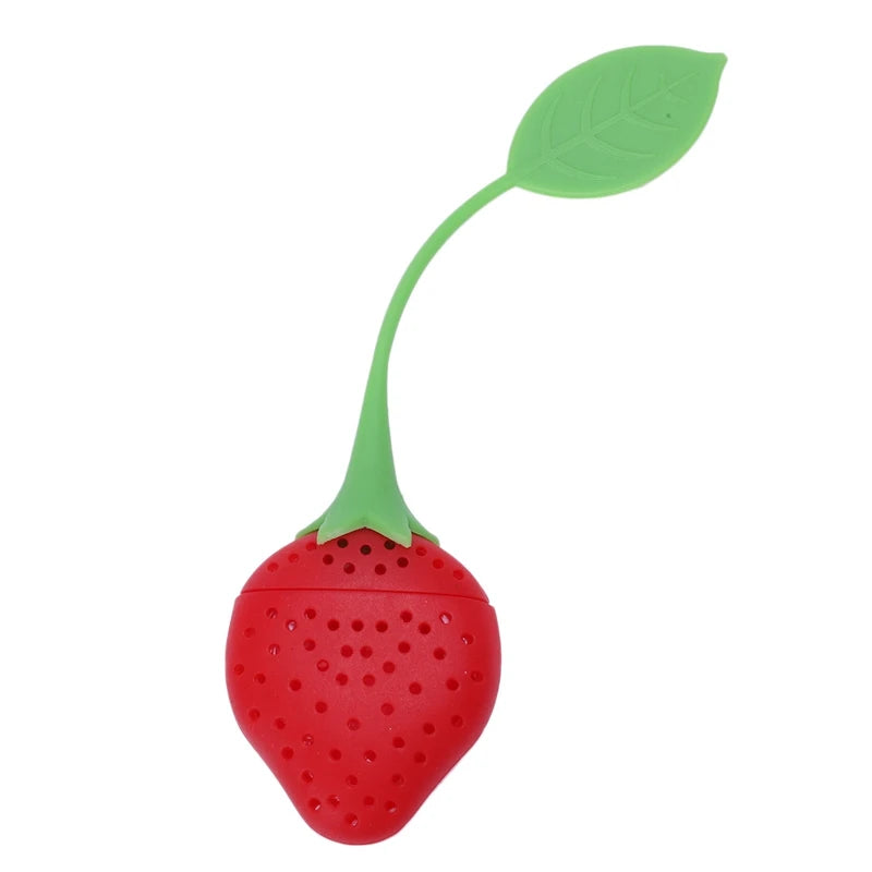 6Pcs Silicone Tea Infuser Ball Pass Filter Tea Infuser Strainer Spoon Strawberry Variety