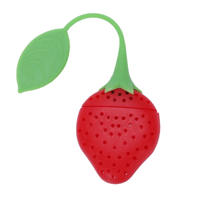 6Pcs Silicone Tea Infuser Ball Pass Filter Tea Infuser Strainer Spoon Strawberry Variety