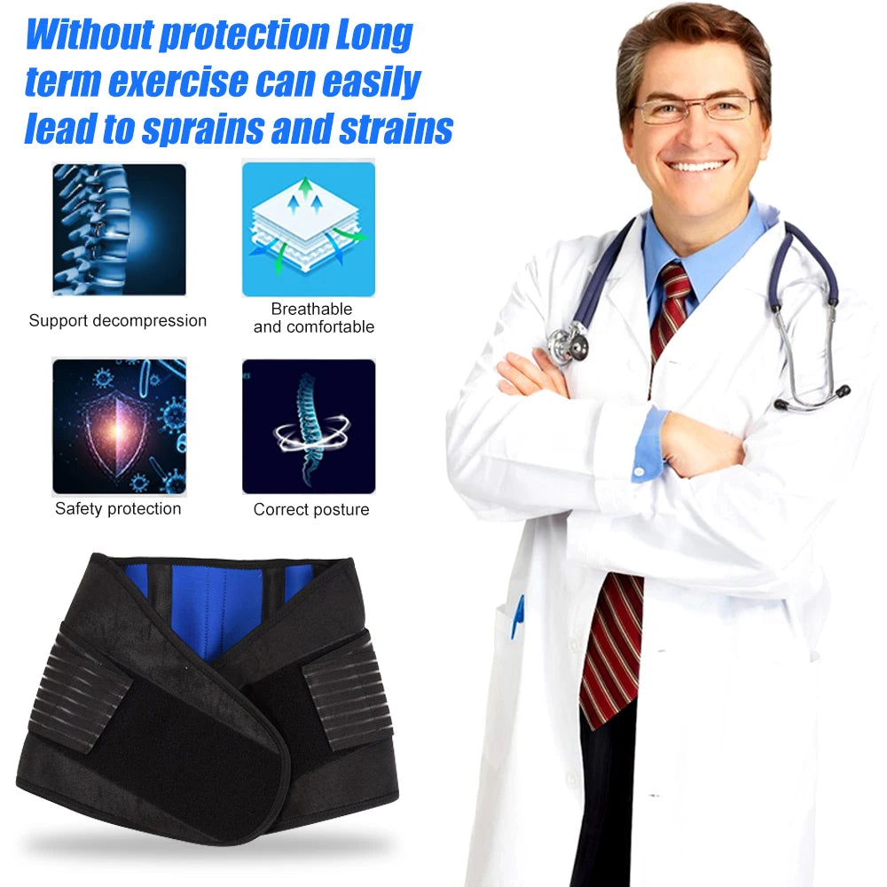 Tcare Double Pull Back Lumbar Support Belt Waist Orthopedic Corset Plus Spine Decompression Waist Trainer Brace Back Pain Relief