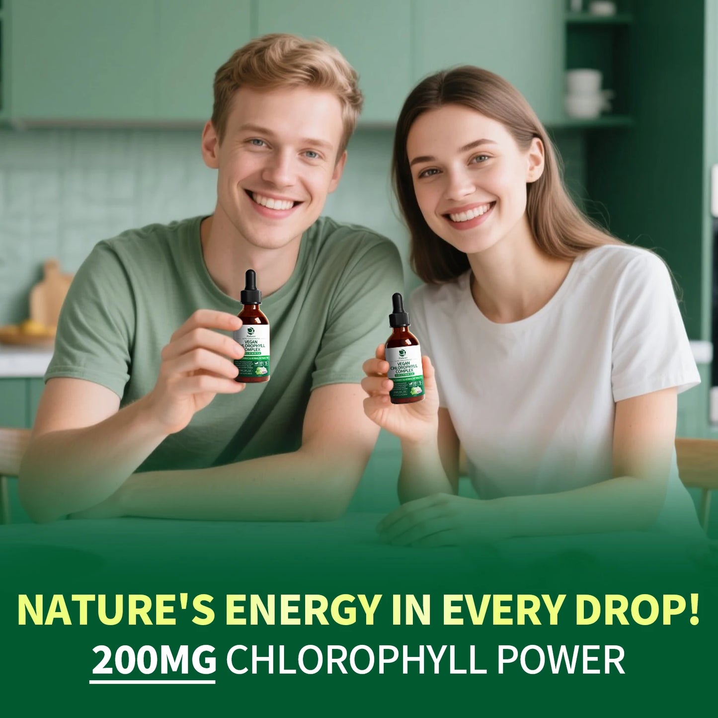 Lukaree 30MLChlorophyll Liquid Drops Supports Natural Cleansing & Immune, Internal Deodorant,Skin & Gut Health,Vegan,Sugar-Free