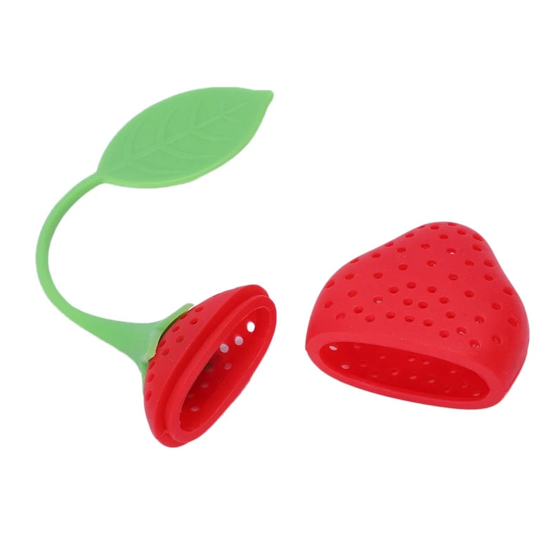 6Pcs Silicone Tea Infuser Ball Pass Filter Tea Infuser Strainer Spoon Strawberry Variety