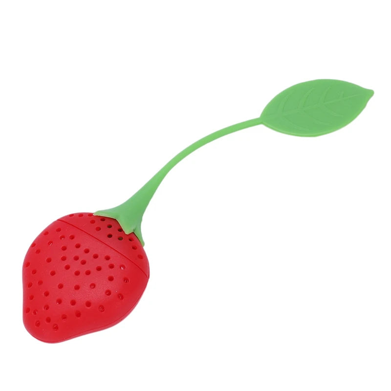 6Pcs Silicone Tea Infuser Ball Pass Filter Tea Infuser Strainer Spoon Strawberry Variety