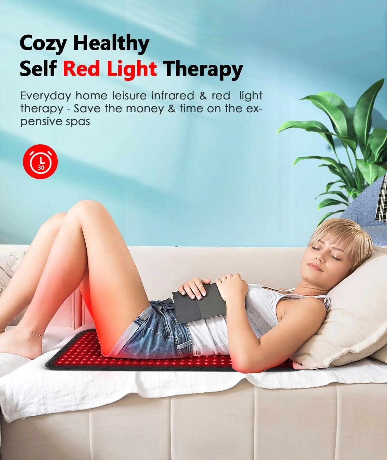 New LED Red Light Therapy Mat Infrared Light Therapy Pad For Body Back Waist Knee Joint Pain Relief Infrared LED Full Body Mat
