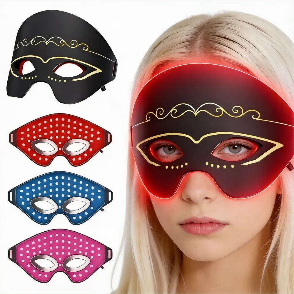 ed Light Eye & Forehead Mask,Red Light Therapy for Eyes mask,4 Colors,150 LEDs Eye Mask with Infrared Light for Under-Eye Wrinkl