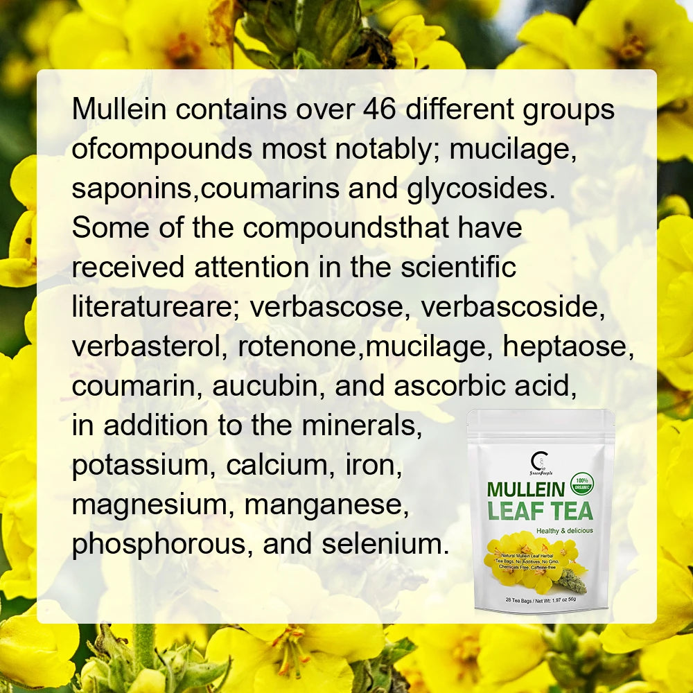 GPGP Greenpeople Herbal Mullein Leaf Tea Lung Cleansing Unobstructed Breathing Relieve Cough Detoxification Health Care