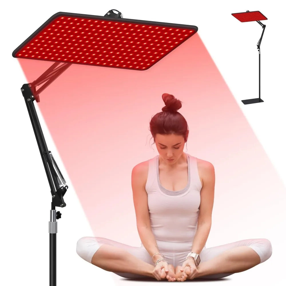 FDA-Cleared Beuchan Whole Body Red Light Therapy Device - Adjustable 660nm/850nm/940nm Large Panel & Stable Stand